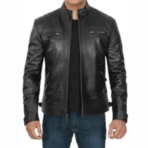 Decrum Mens Leather Jacket