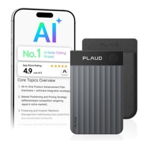 AI Voice Recorder Plaud Note with Case – Smart Audio Recorder with Transcription & Noise Reduction
