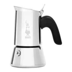 Bialetti Venus Induction Stovetop Coffee Maker – Silver Stainless Steel Espresso Maker for Rich Crema Coffee