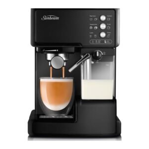 Sunbeam One-Touch Cappuccino & Espresso Machine – Automatic Coffee Maker with Removable Milk Reservoir